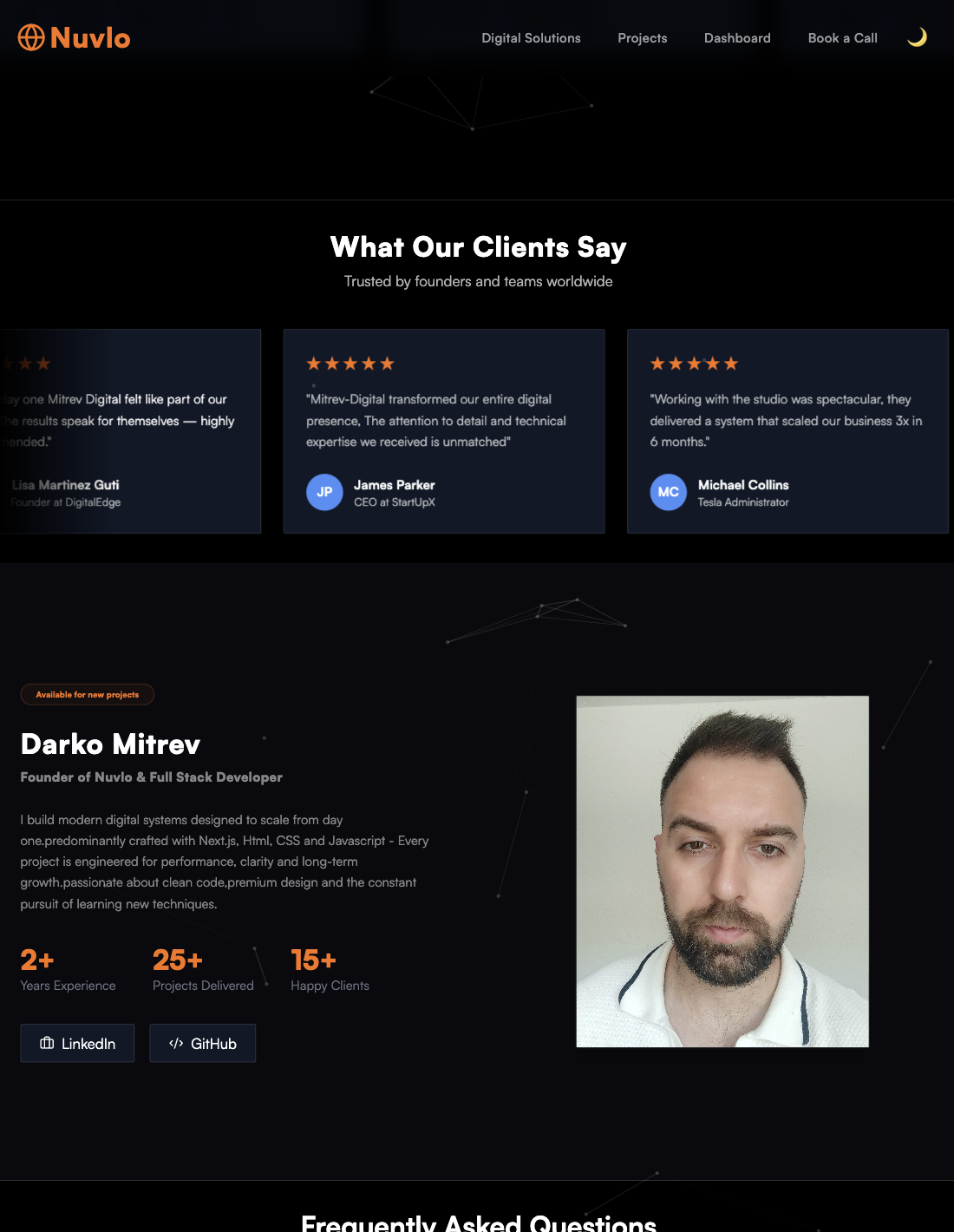 Testimonials Section